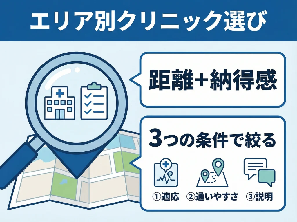 エリア別クリニック選び