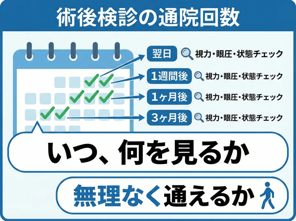 術後検診の通院回数