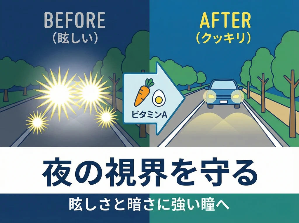 ビタミンAと夜盲対策