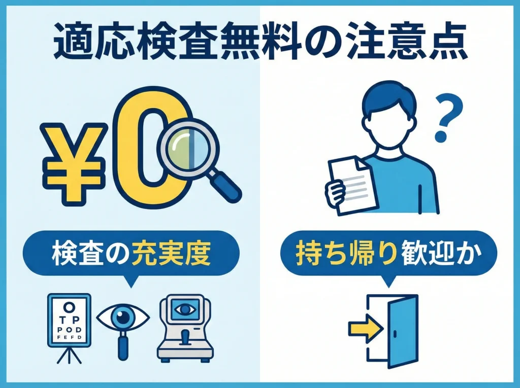 適応検査無料の注意点