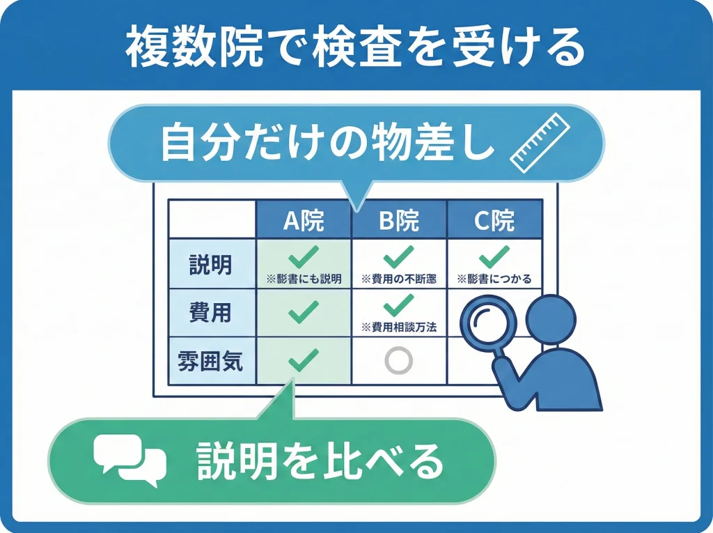 複数院で検査を受ける