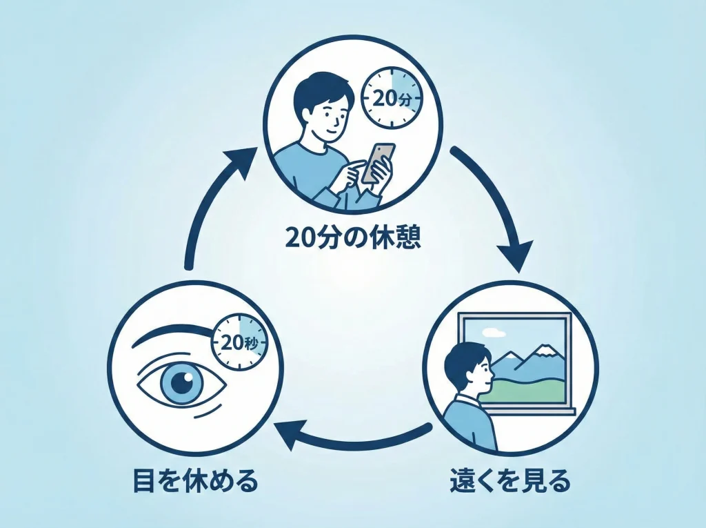 スマホ老眼と20-20-20
