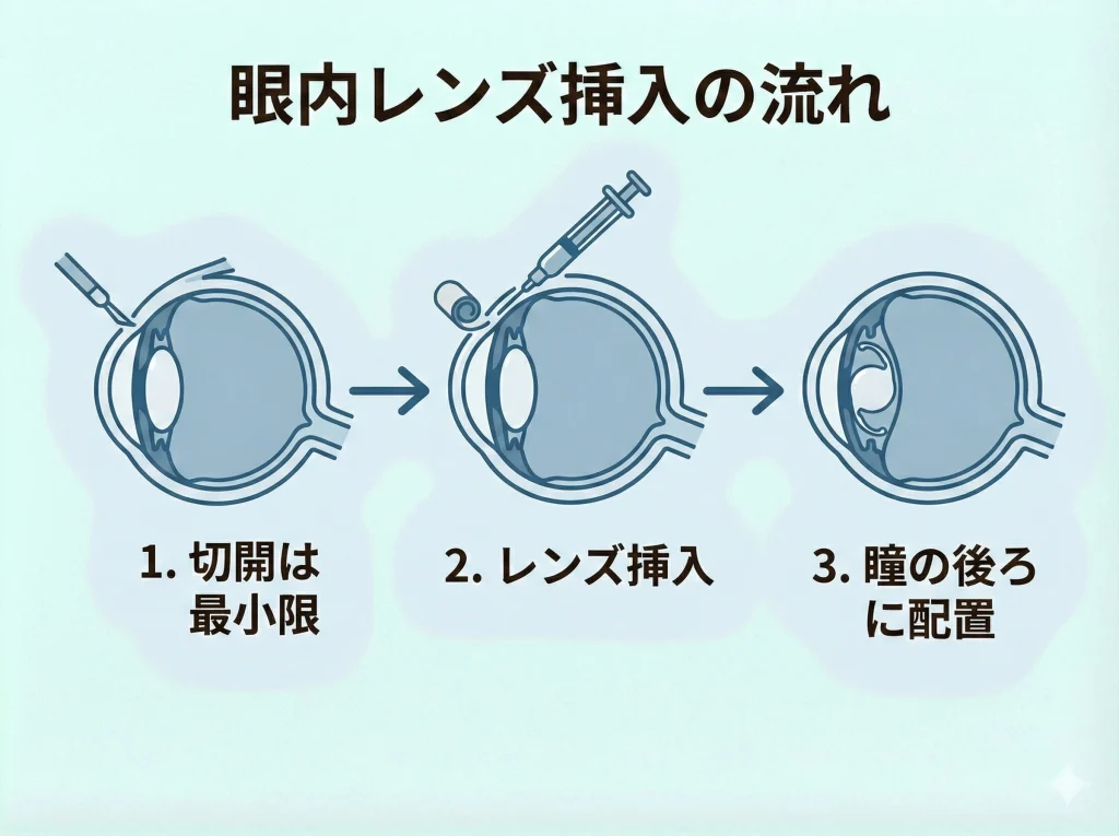 眼内レンズ挿入の流れ