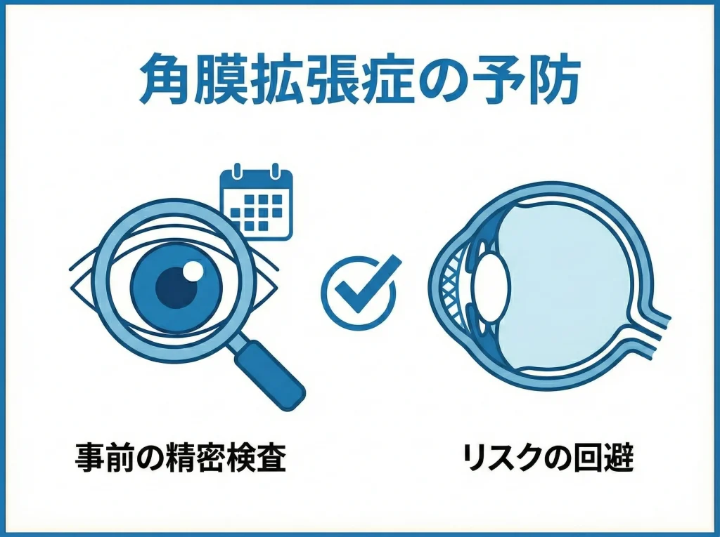 角膜拡張症の予防