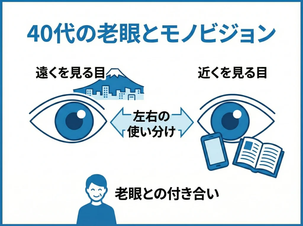 40代の老眼とモノビジョン