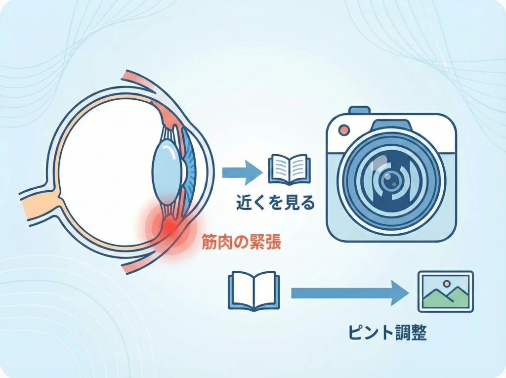毛様体筋と調節力のメカニズム