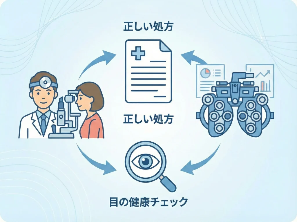 眼科の処方箋と定期検査