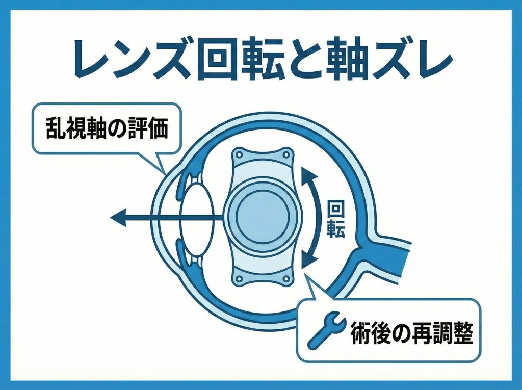 レンズ回転と軸ズレ