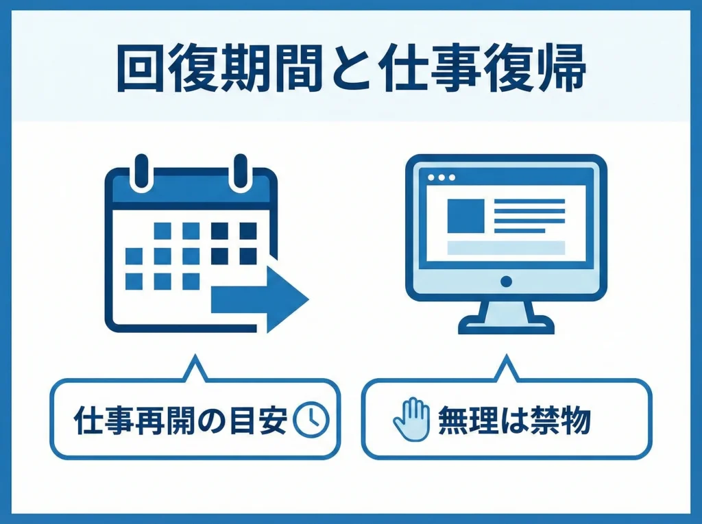 回復期間と仕事復帰