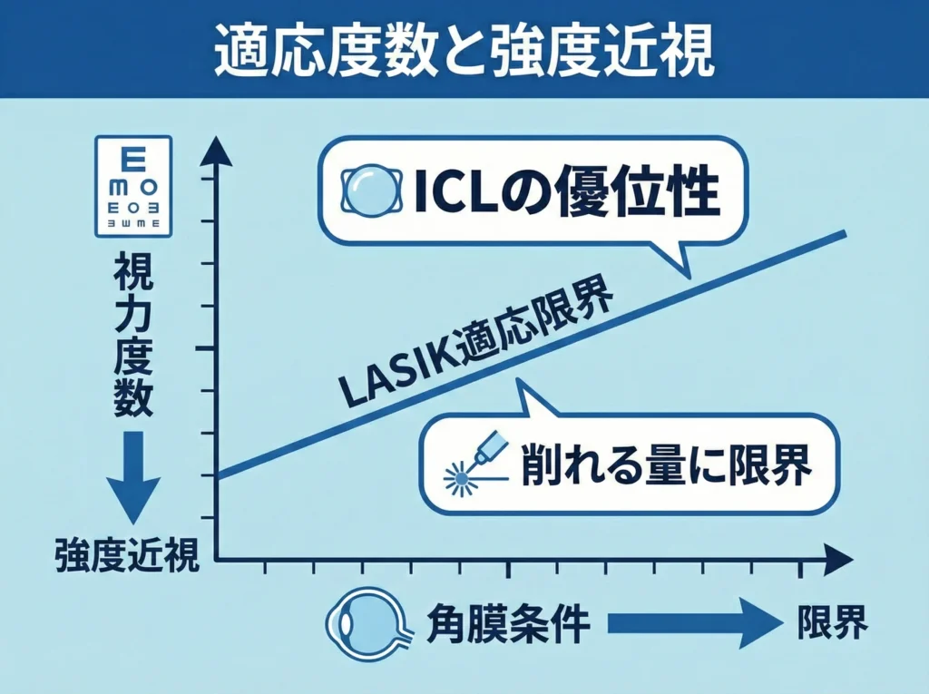 適応度数と強度近視