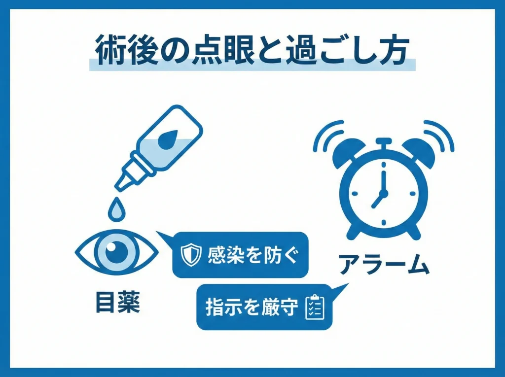 術後の点眼と過ごし方