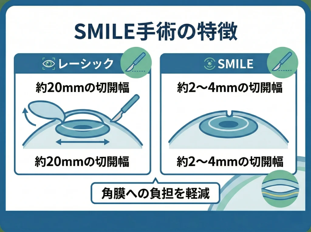 SMILE手術の低侵襲メリット