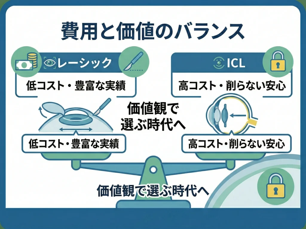 費用比較:レーシックとICL