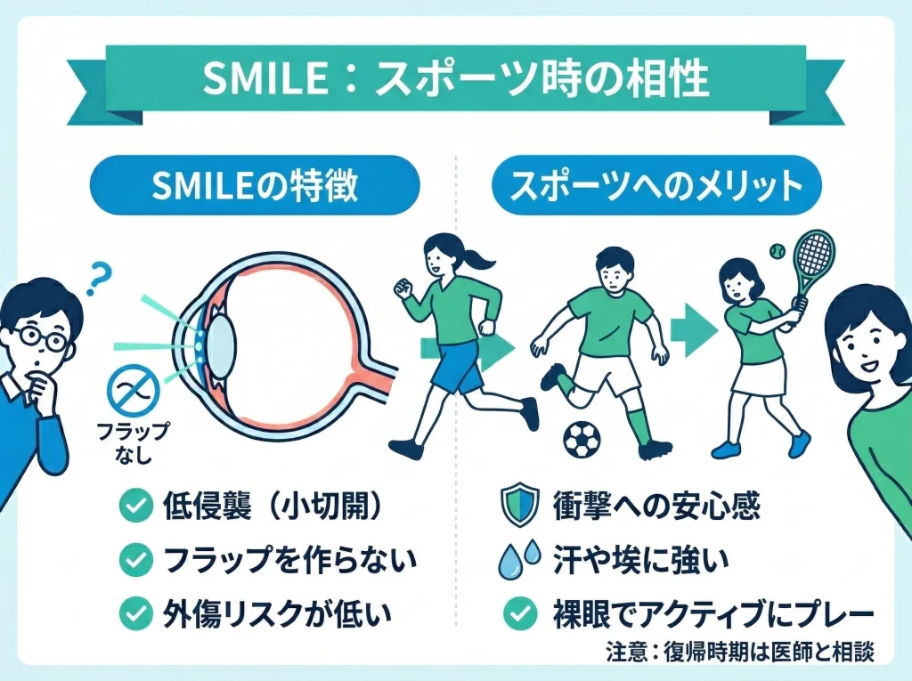スポーツ向きはSMILE