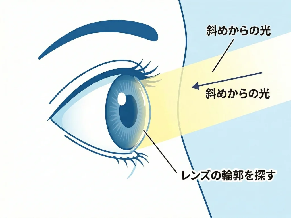 ライトで反射を探す