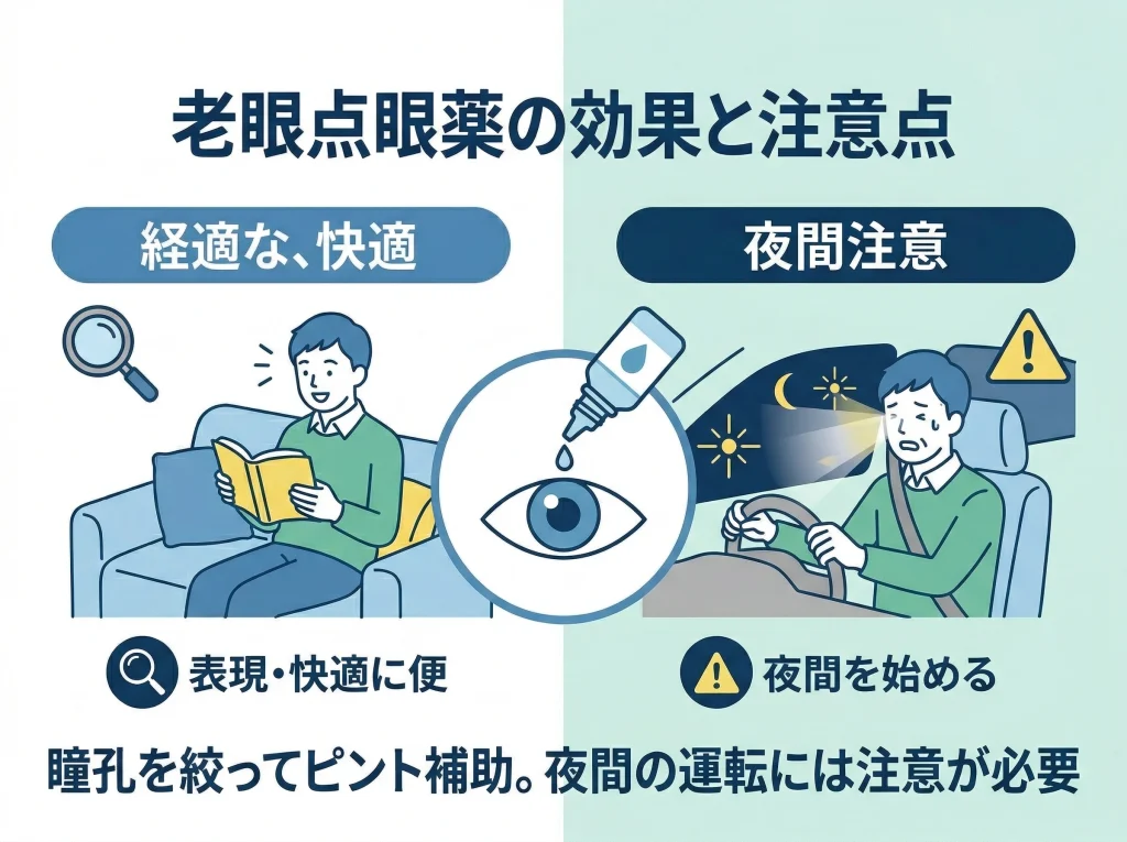 老眼点眼薬の効果と注意点