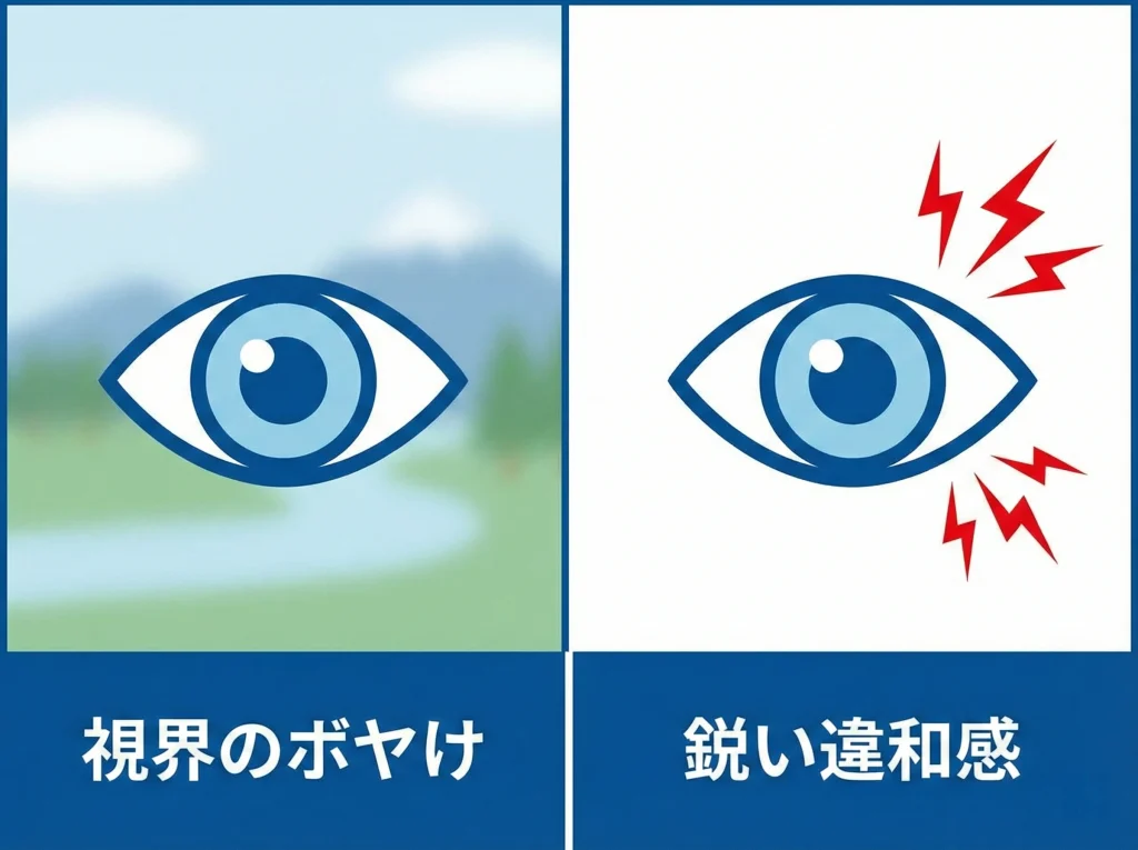 異物感と視力低下のサイン