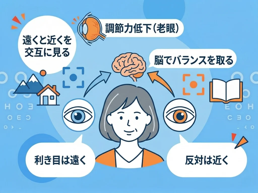 40代の老眼とモノビジョン