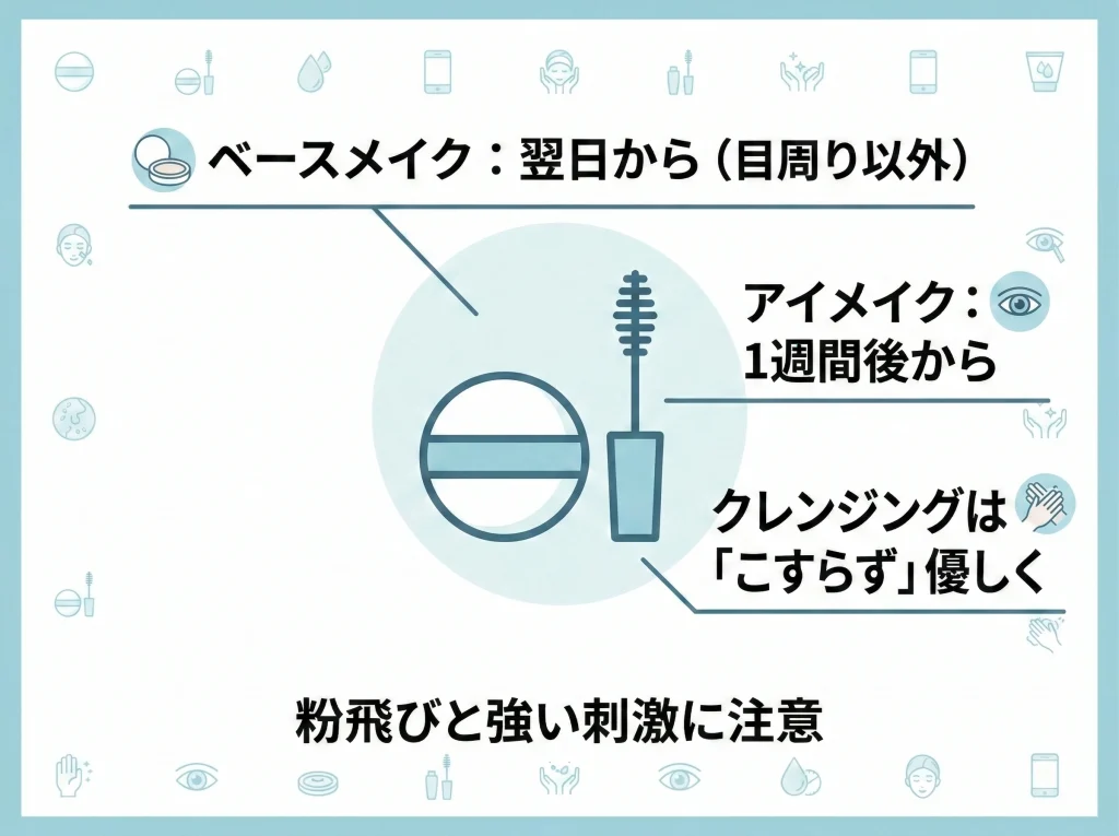 化粧とアイメイク解禁時期