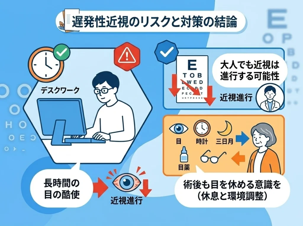 遅発性近視のリスク