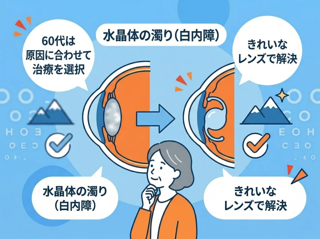 60代は白内障手術を検討