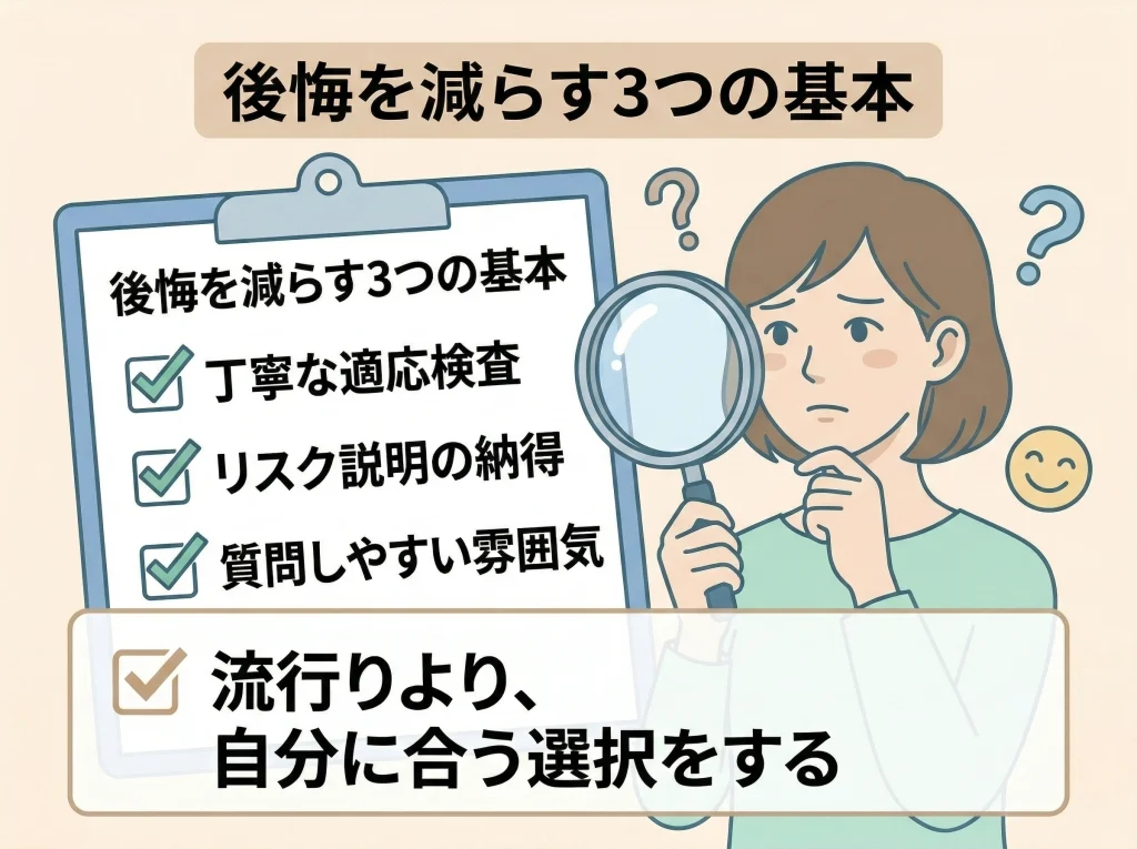 失敗と後悔を防ぐ視点