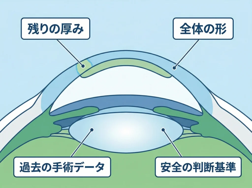 角膜の厚みと安全性
