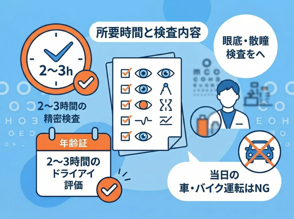 適応検査の所要時間と内容