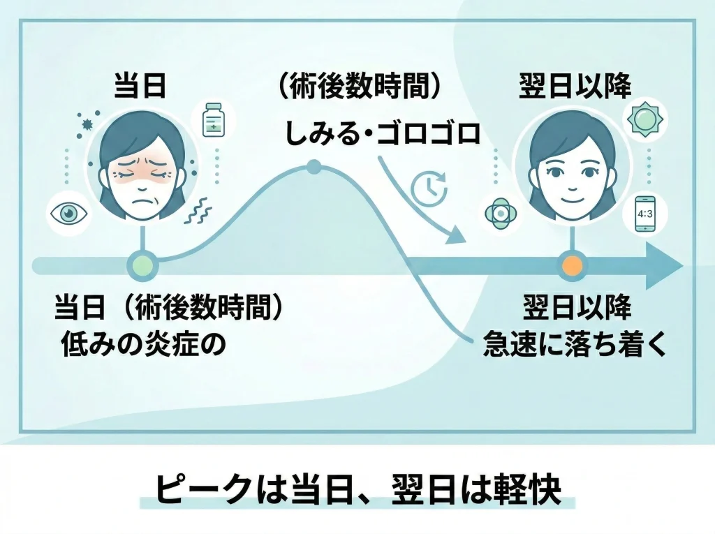 痛み・異物感はいつまで