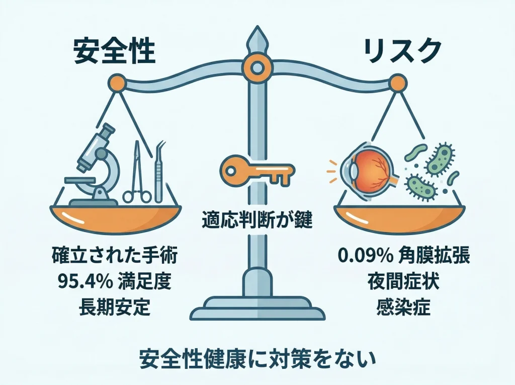 失明リスクと安全性