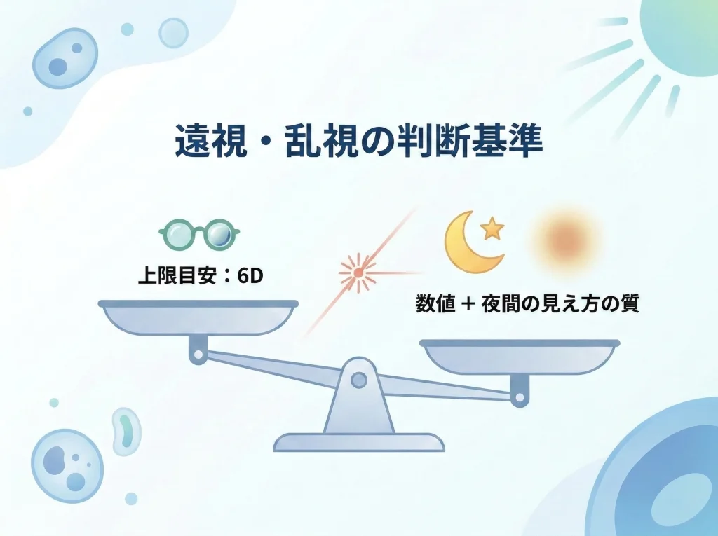 乱視と遠視の矯正上限