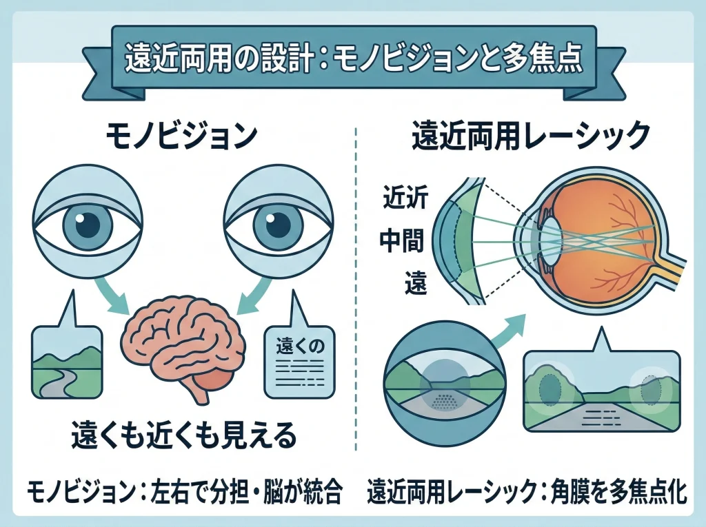 モノビジョンと遠近両用レーシック