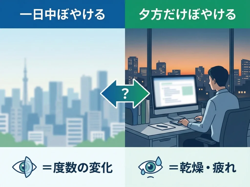 近視戻りの見分け方