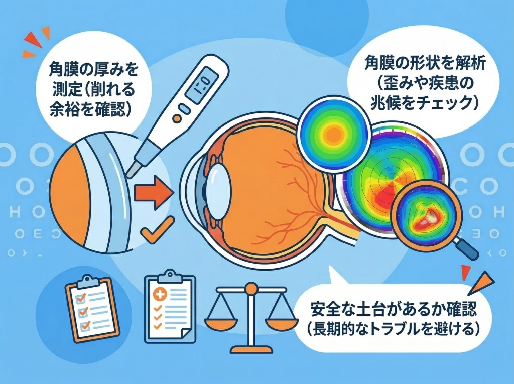 角膜厚と円錐角膜検査