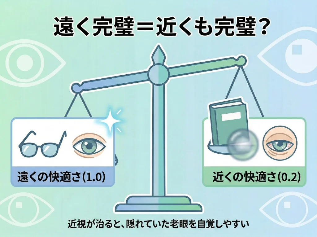 老眼は術後に表面化